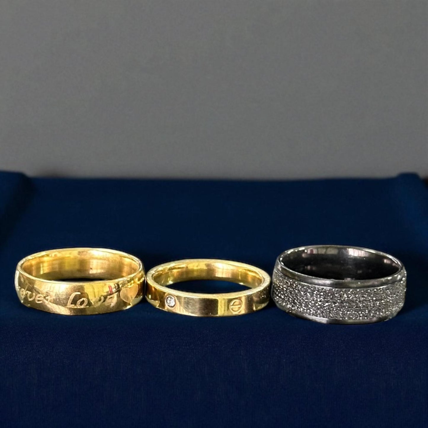 100 Anillos Hombres Acero $5.5 c/u