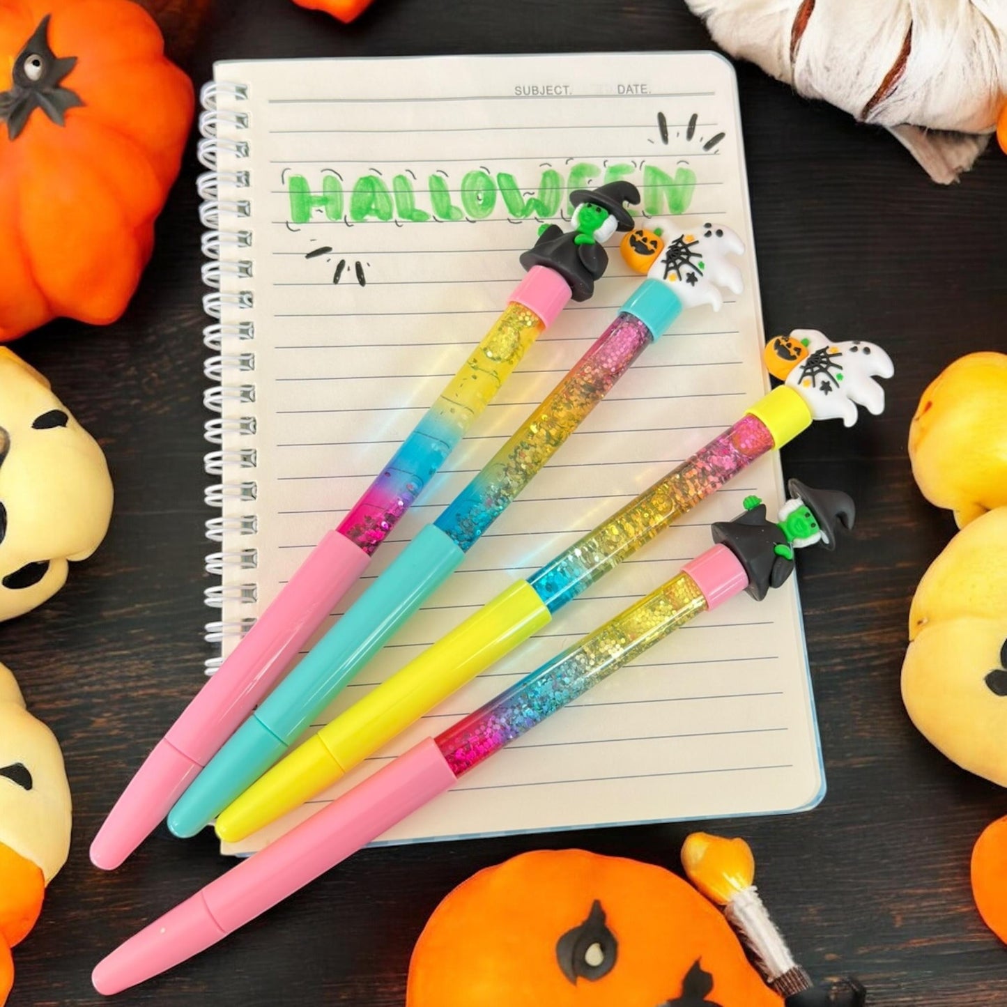 12 Lapiceros de Gel Halloween Figuritas $6 c/u