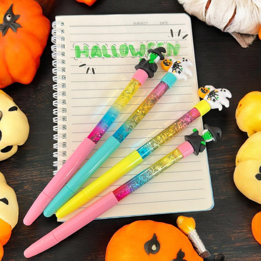 12 Lapiceros de Gel Halloween Figuritas $6 c/u