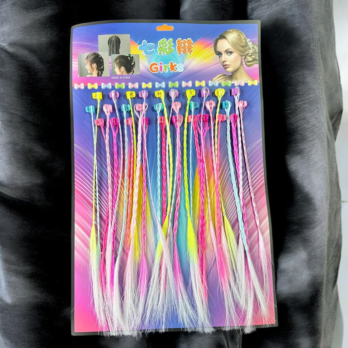 30 Pincitas con Extenciones Colores $3.3 c/u