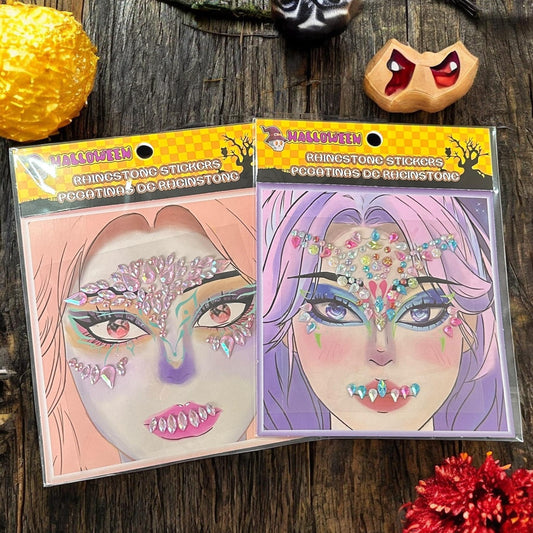 12 Stickers Pedreria Halloween Infantil $6 c/u