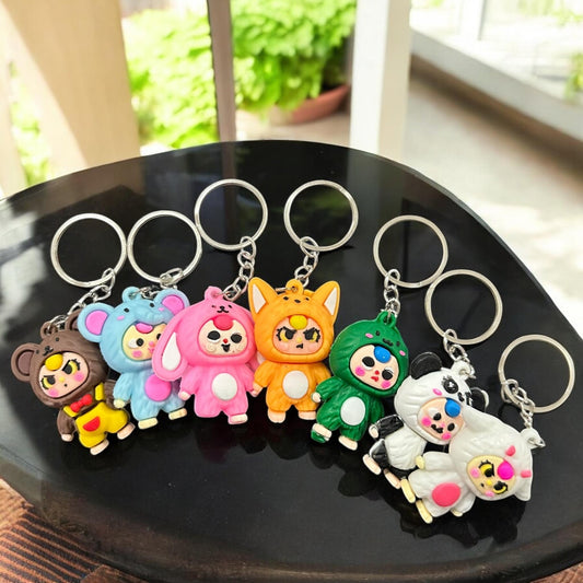 12 Llaveros Muñequitos Disfrazados Lindos $5.7 c/u