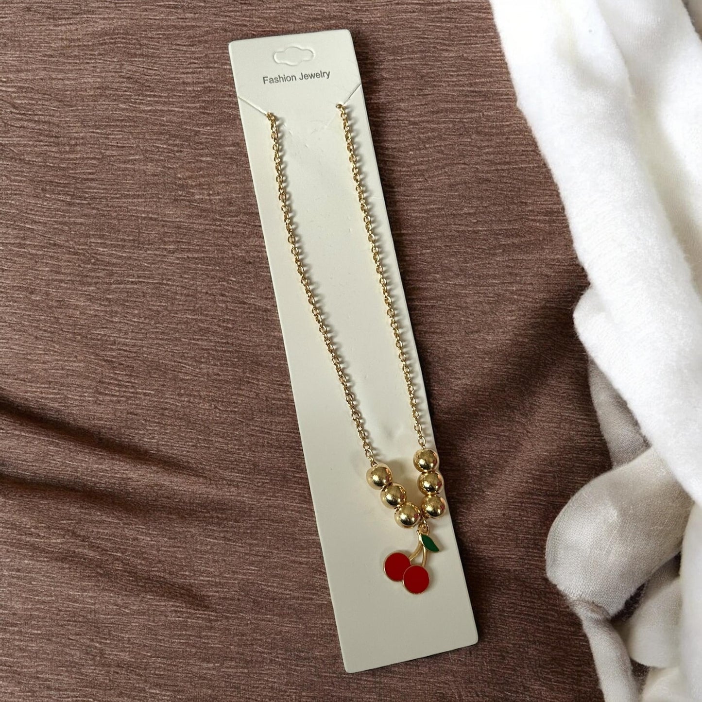 12 Collares Cerezas/Fresas Bolitas $8.3 c/u