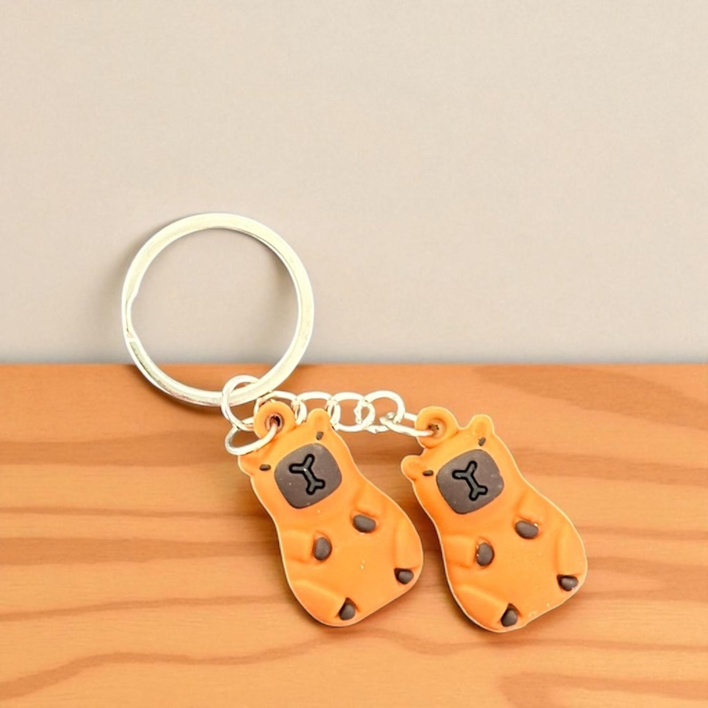 12 Llaveros Dobles  Capibaras Pequeñas $6.5 c/u