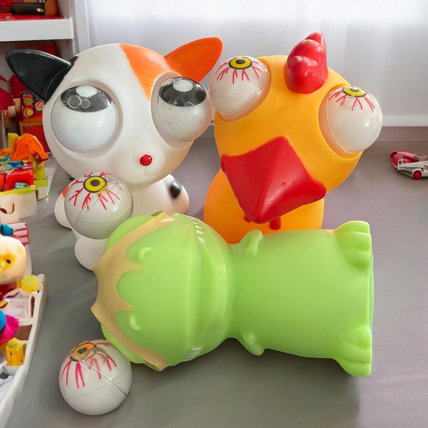 6 Ojos Saltones Squishies Animalitos   $32 c/u