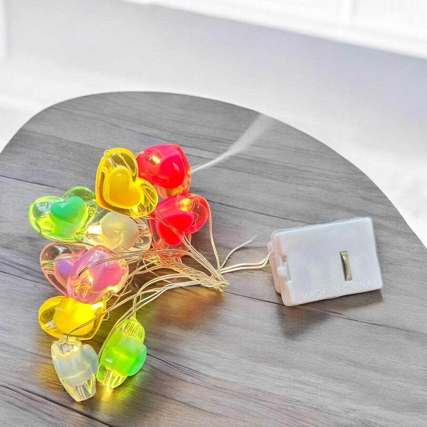 6 Mini serie de Luces corazon 1m $18 c/u