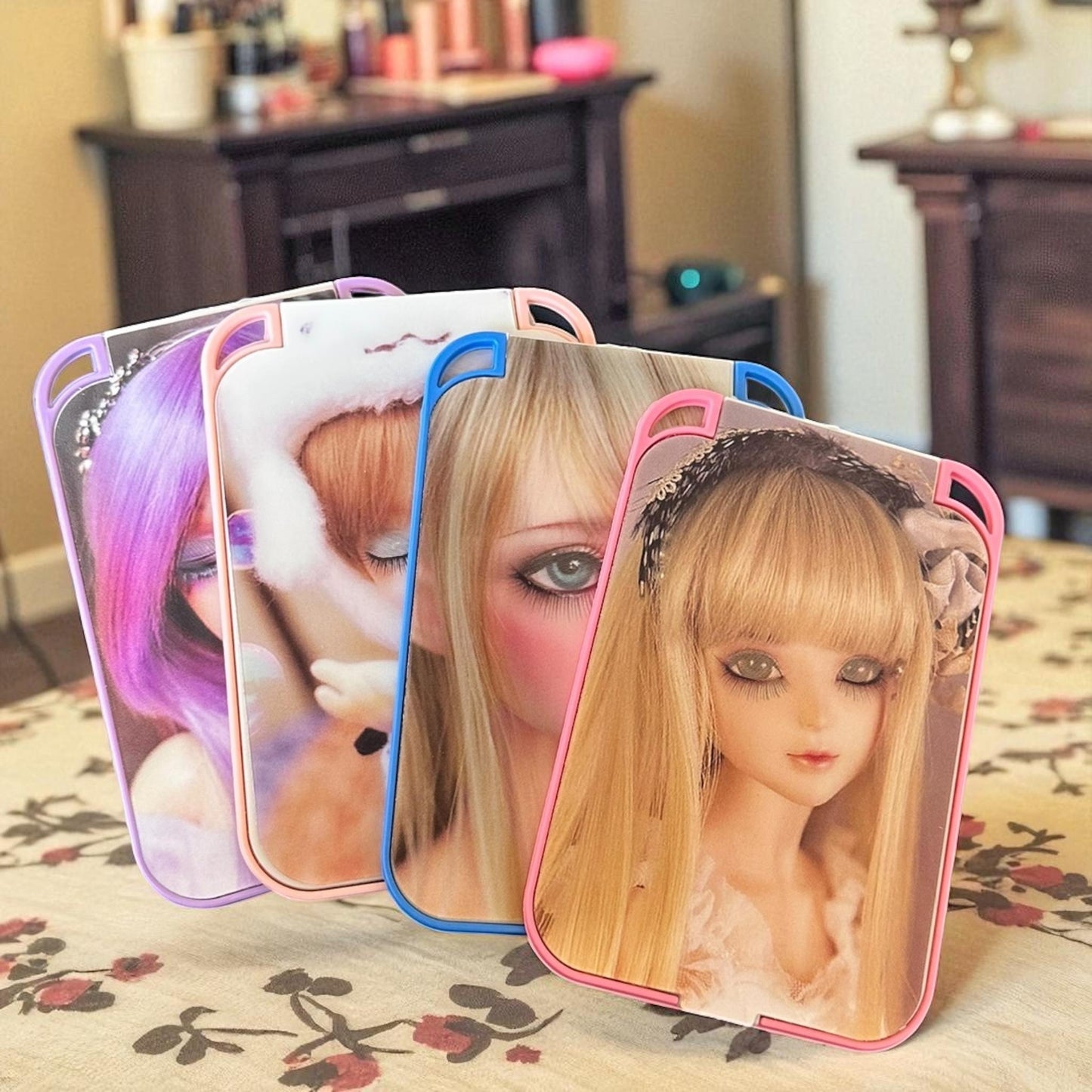 12 Espejos de Bolsillo Muñecas/Mariposas $9 c/u