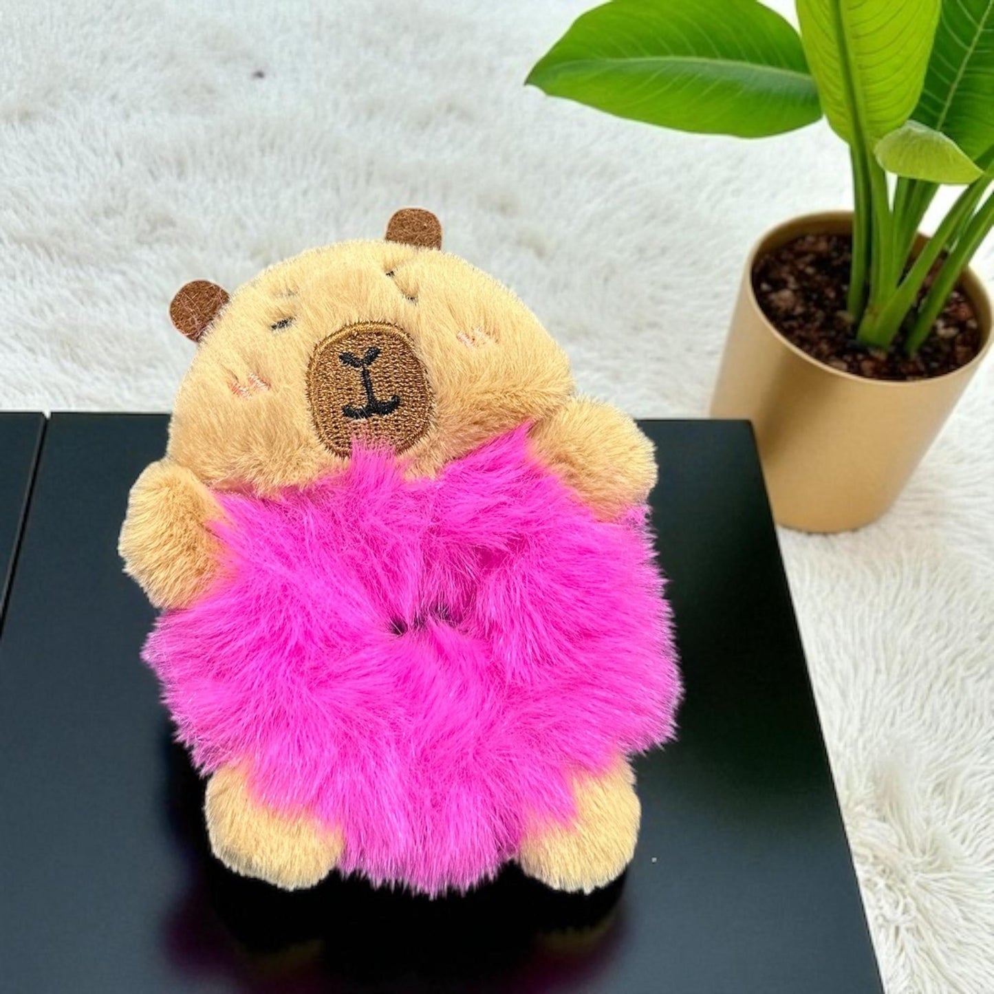 12 Scrunchies Capibaras Peluches $18 c/u