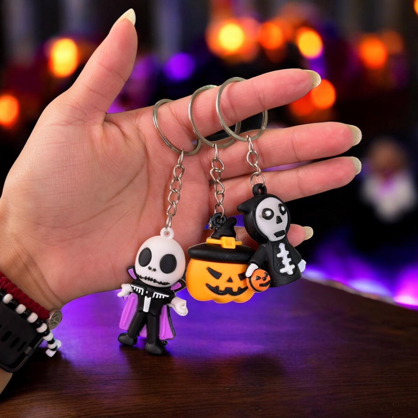 12 Llaveros Halloween Figura 3D $5.5 c/u