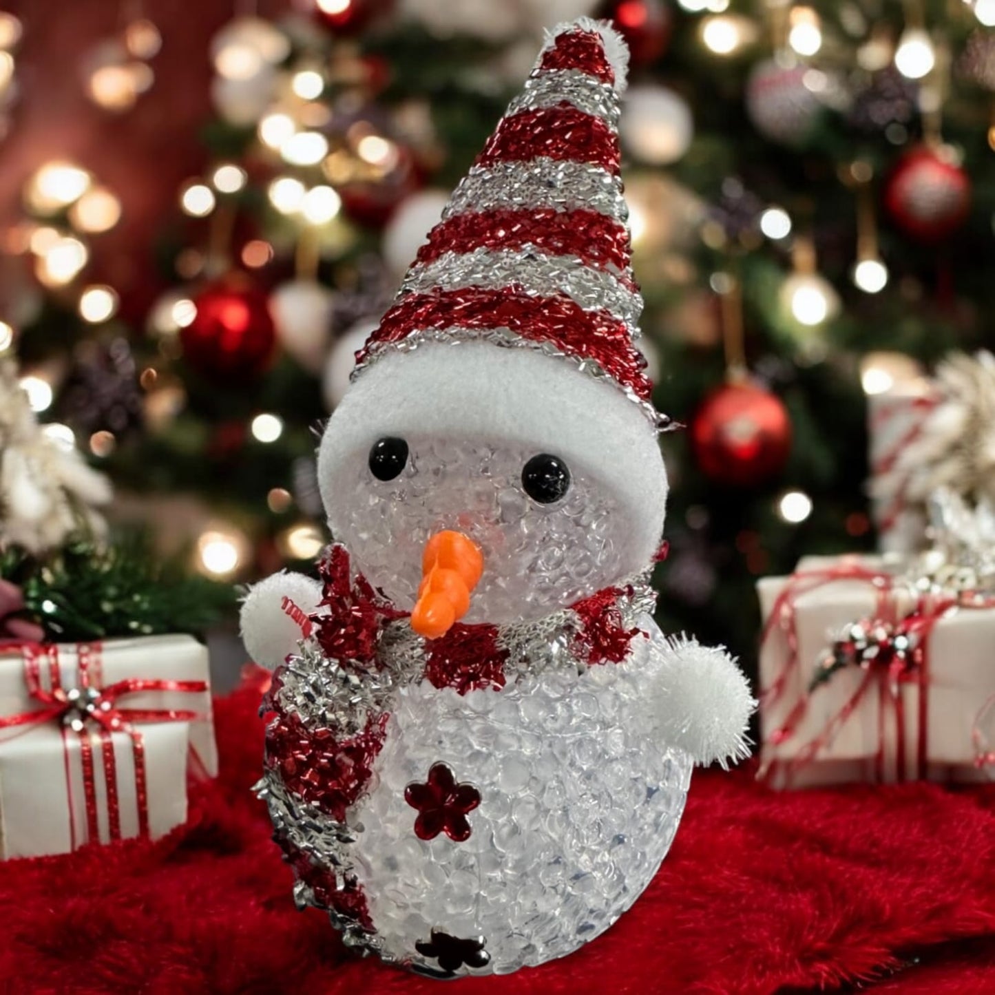 12 Muñecos de Nieve con Luces Colores $18 c/u