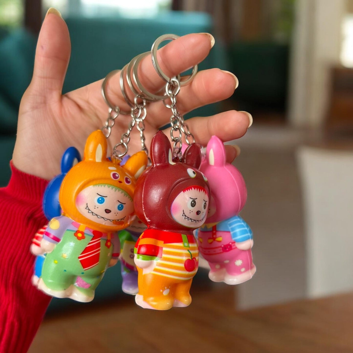 12 Squishies Labubu Lindo Llavero $7.5 c/u