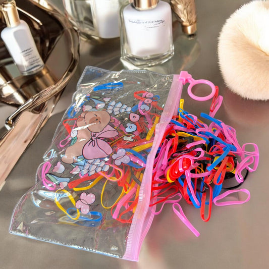 12 Bolsas Capibara Resellables con Ligas para el cabello $6 c/u