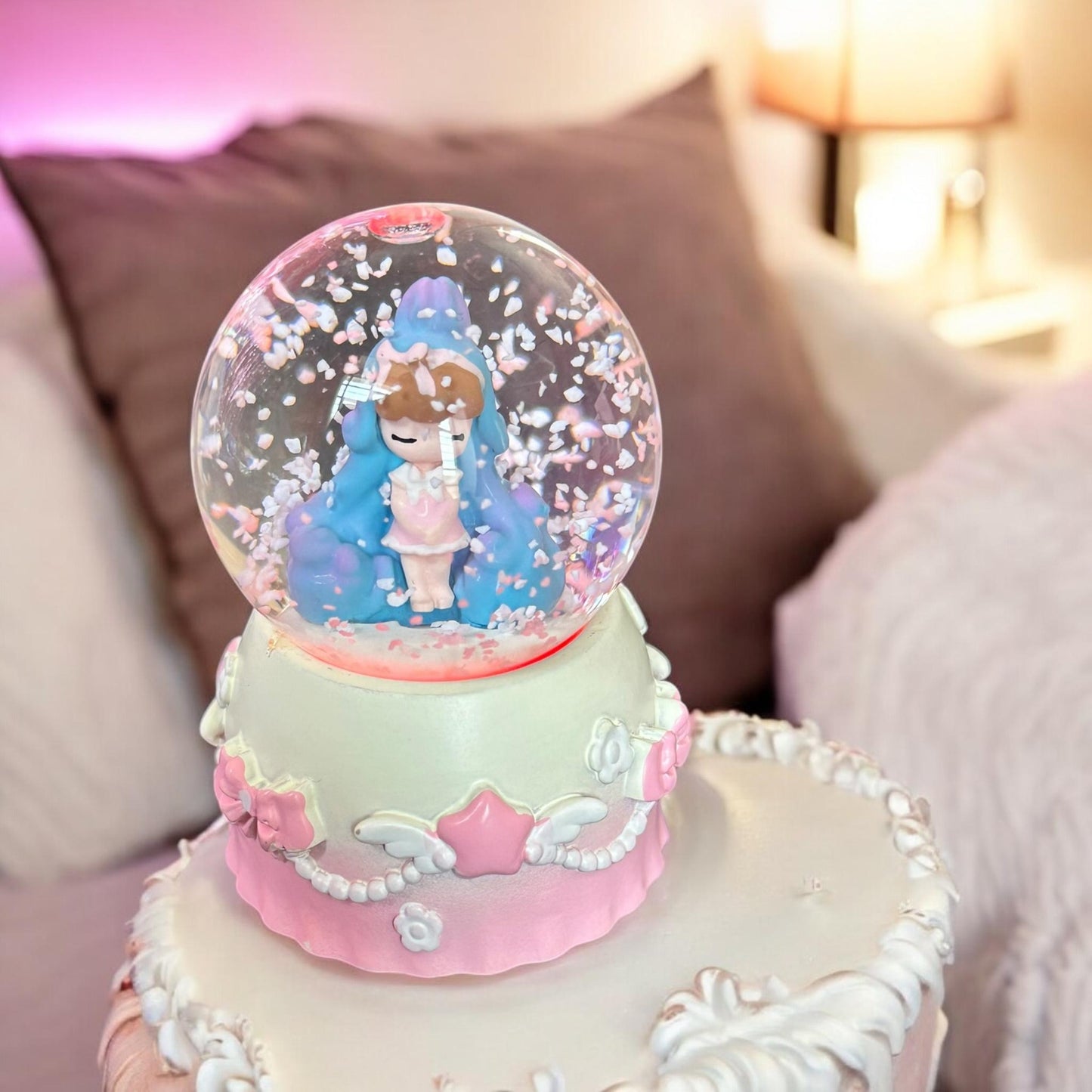 Mini Bola de Nieve con Muñequita con Luz