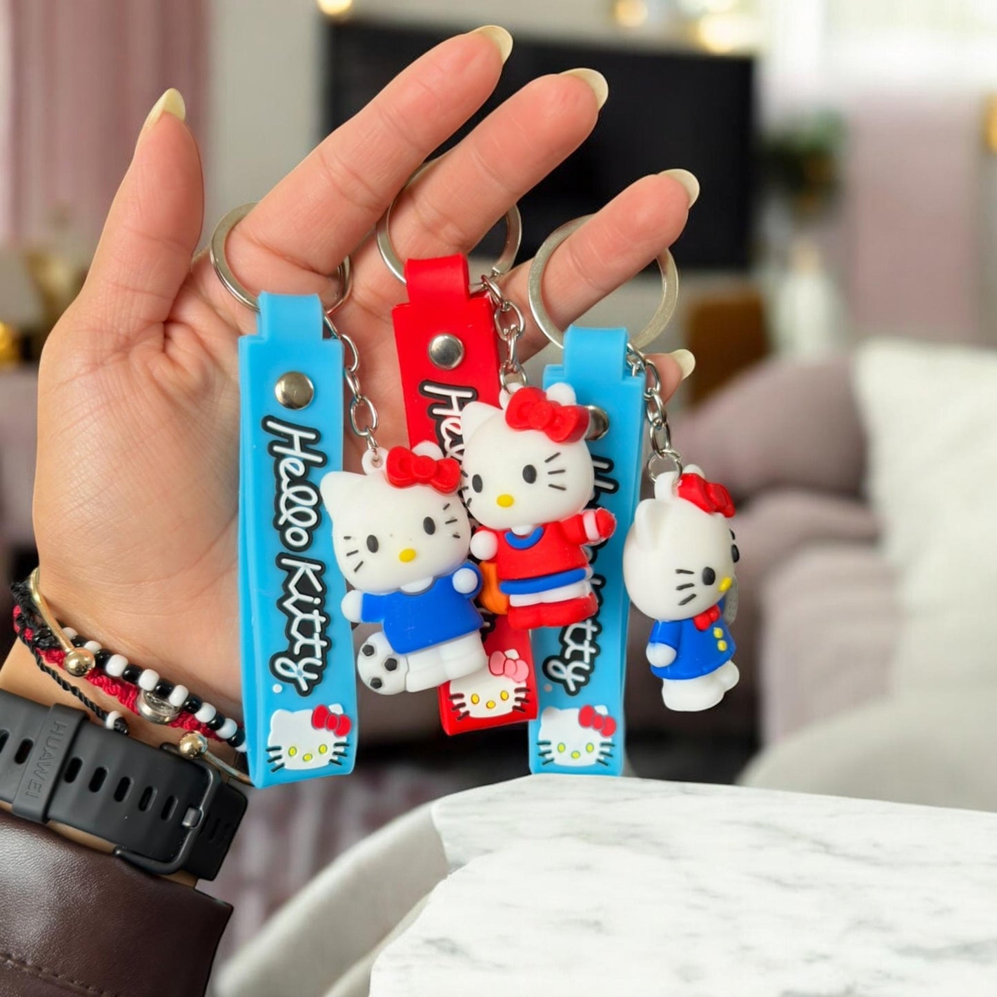 12 Llaveros Hello Kitty Cintas $6.8 c/u