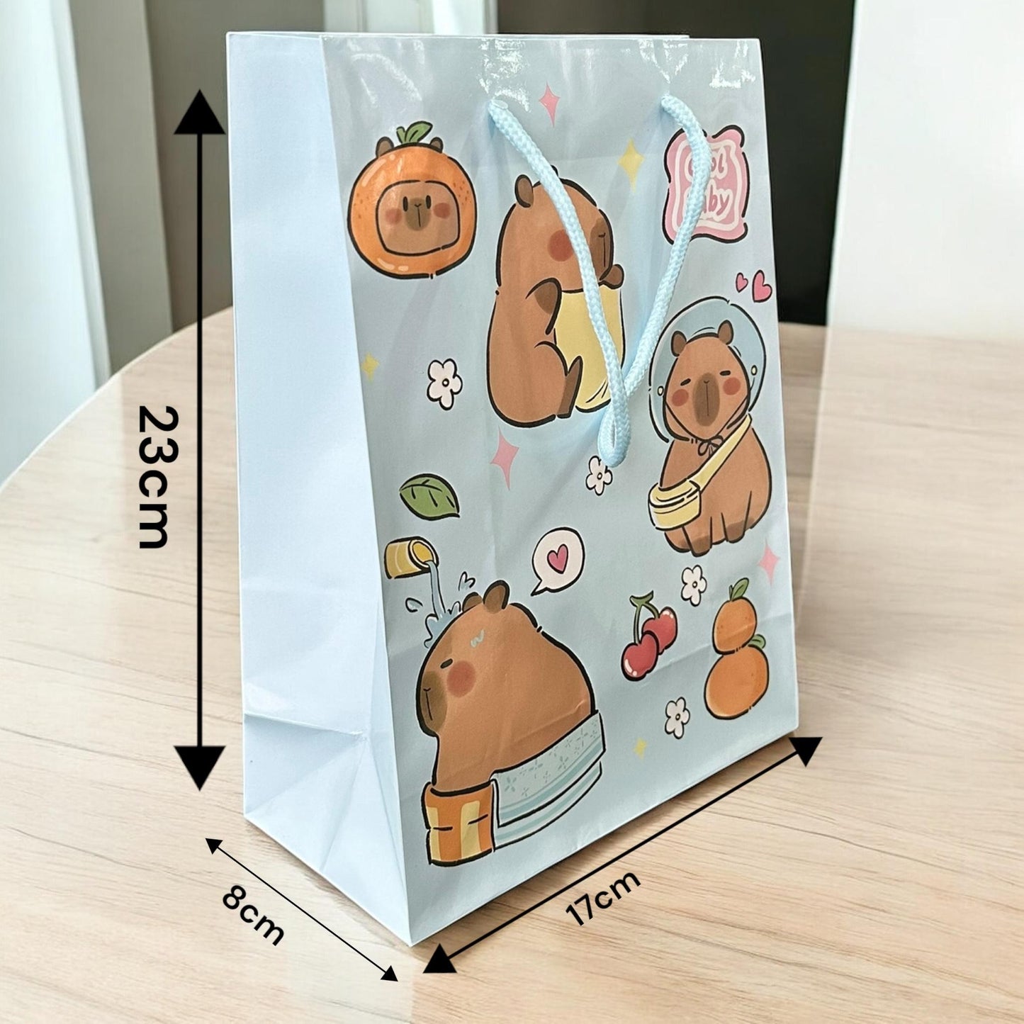 12 Bolsas De Regalo Capibaras Lindas $7.5 c/u