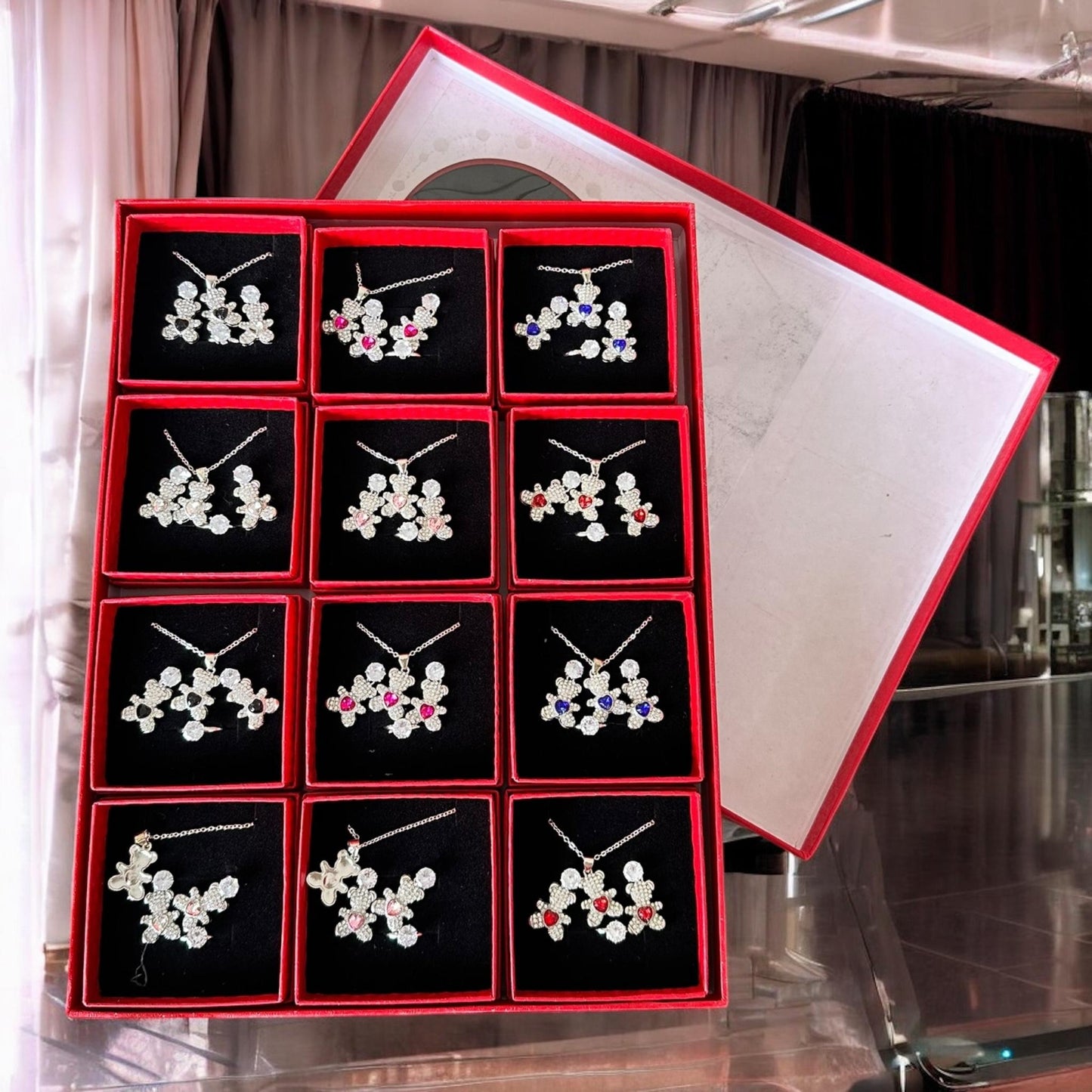 12 Cajas de Accesorios Joyeria Ositos $29 c/u