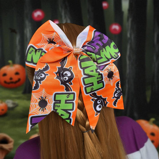 12 Moños Halloween Grandes Estampados $10 c/u