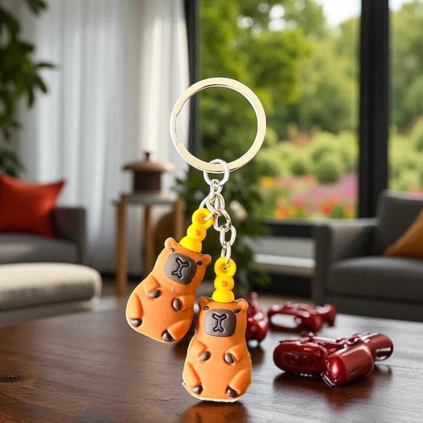 12 Llaveros Dobles  Capibaras Pequeñas $6.5 c/u