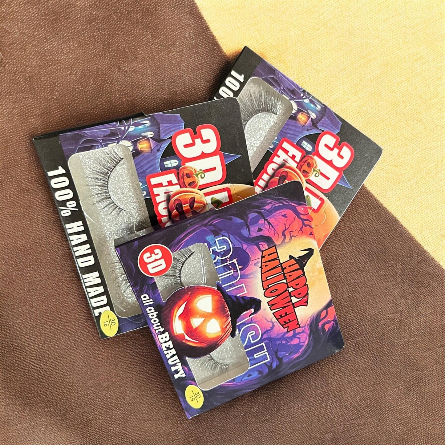 12 Pestañas Clasicas Halloween $7.5 c/u