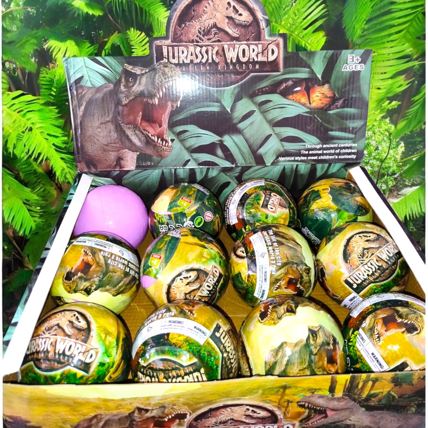6 Bolitas Sorpresa con Figuras de Dinosaurio $36 c/u