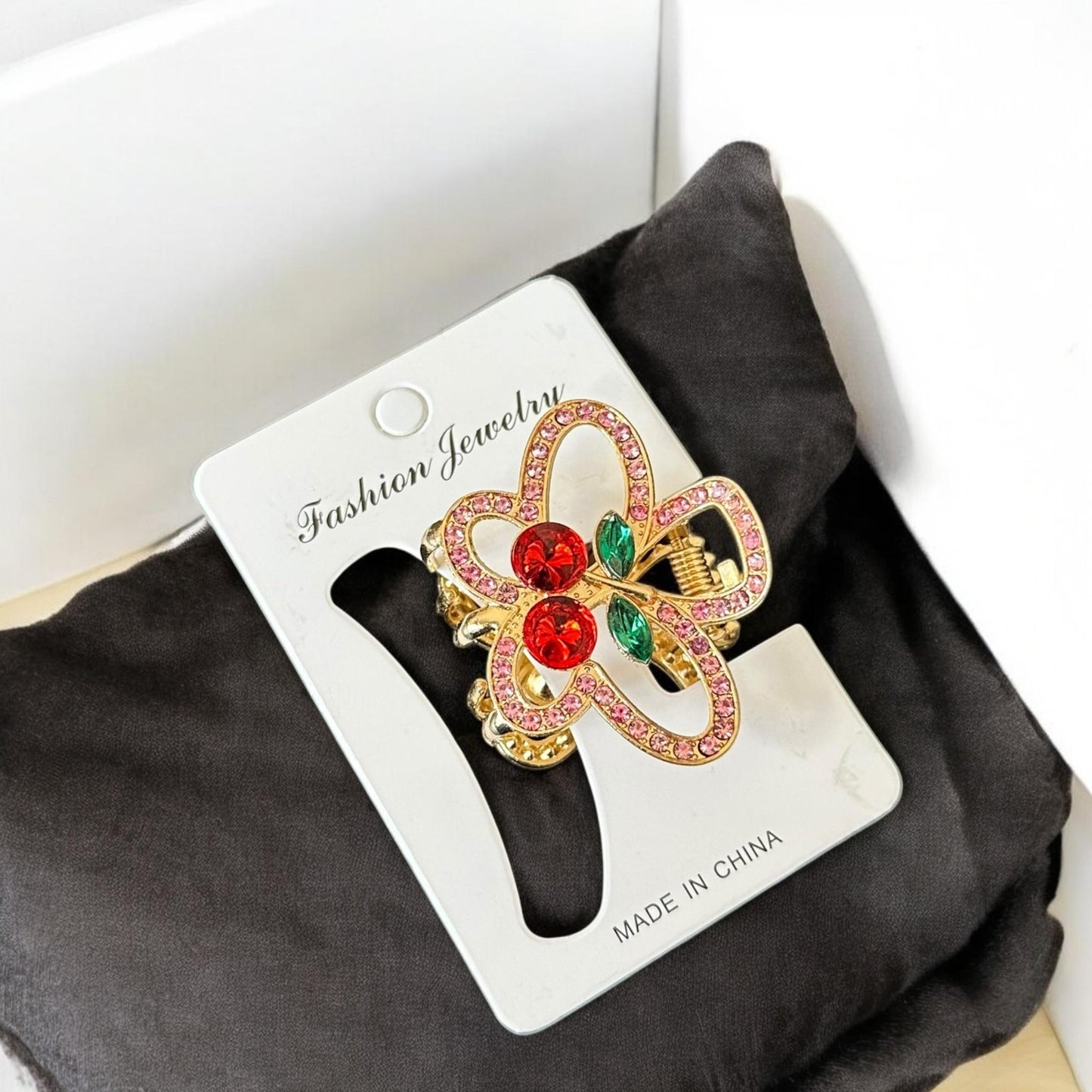 12 Pincitas Cherry Doradas Pedreria $19.5 c/u