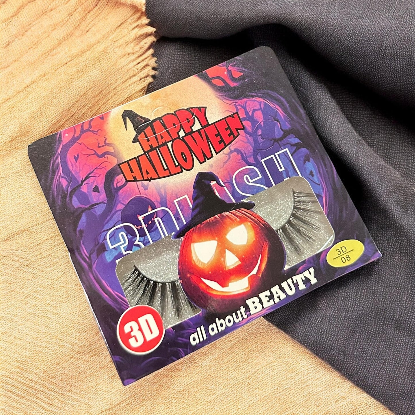 12 Pestañas Clasicas Halloween $7.5 c/u