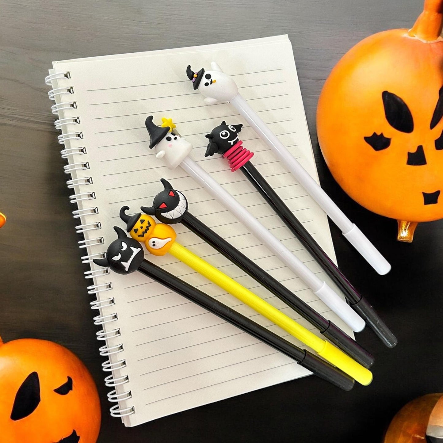 12 Lapiceros de Gel Halloween Figurita $5.5 c/u