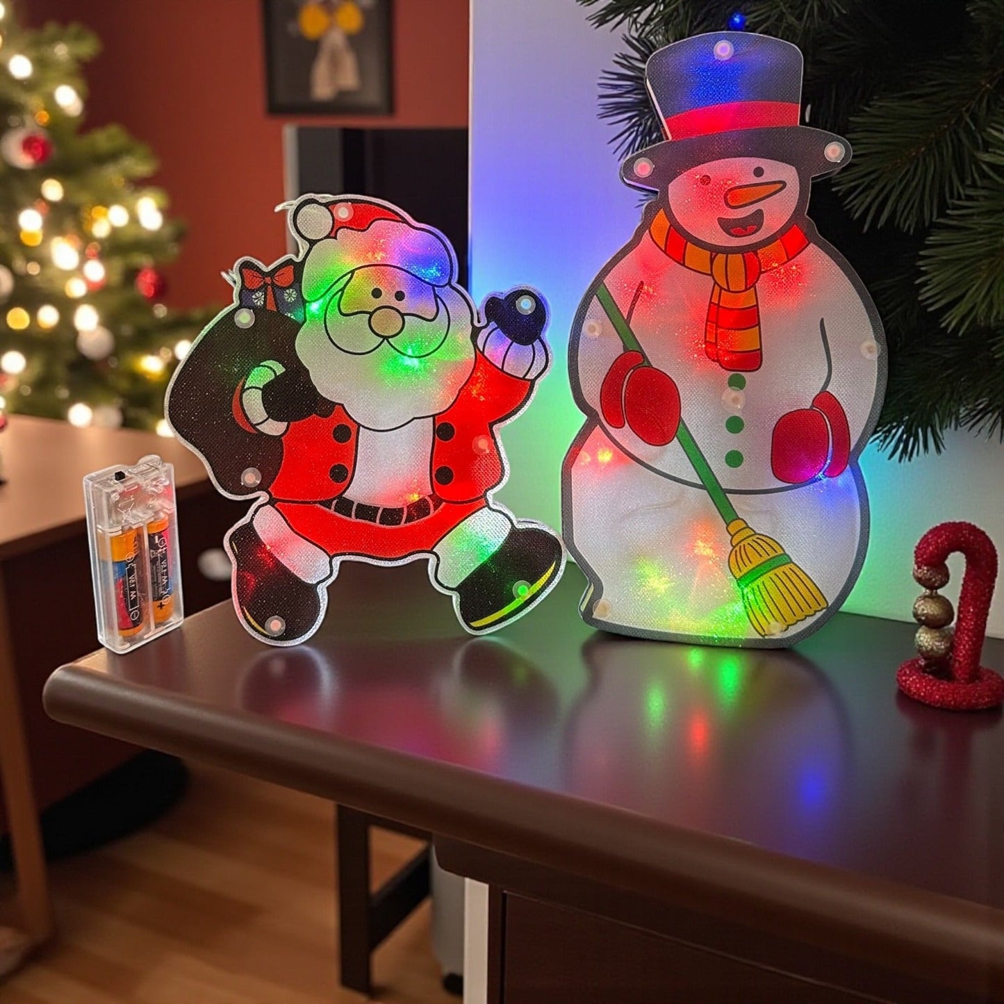 6 Adornos de Luz Navideño de Pilas $39 c/u (No Incluye Pilas)