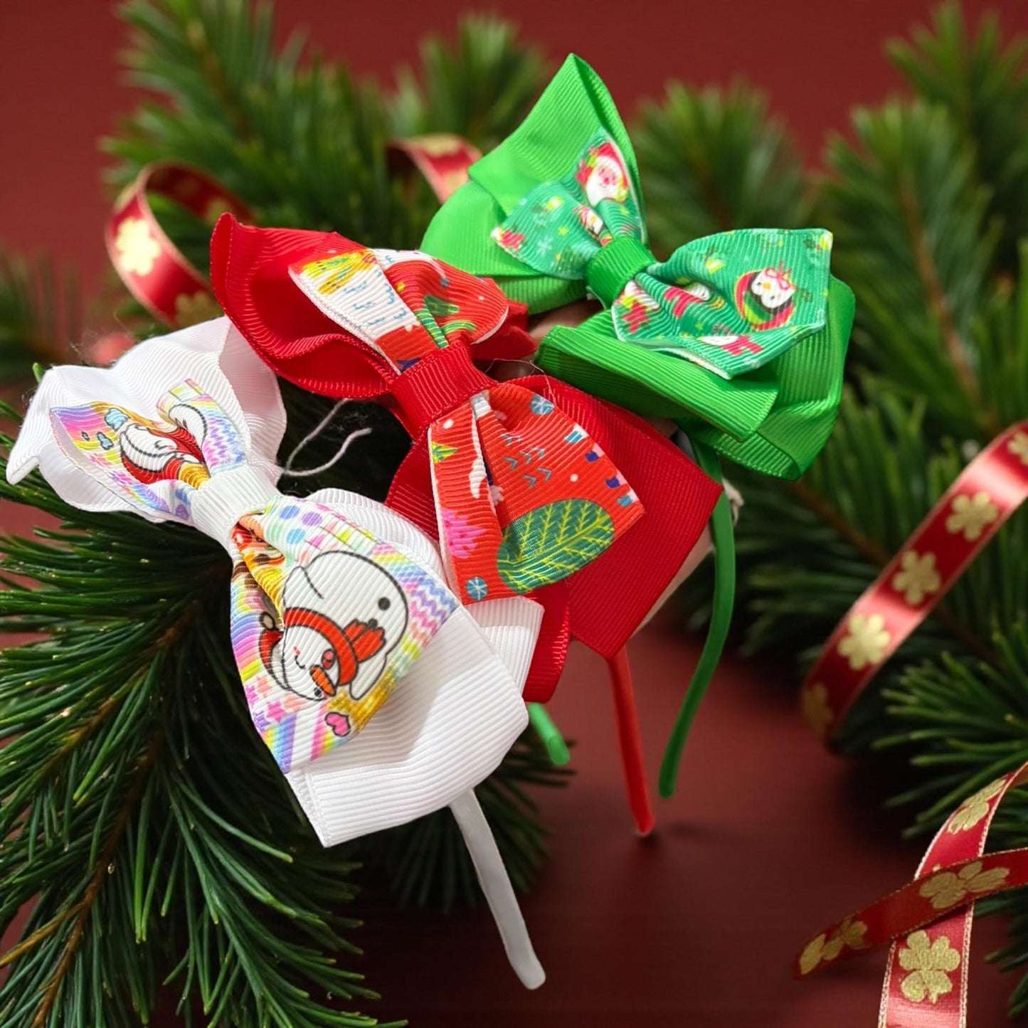 12 Diademas Navideñas Felicidad $5.85 c/u