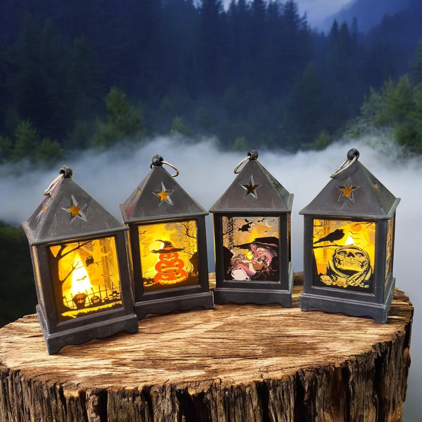 24 Linternas de Halloween con Luz $18.75 c/u