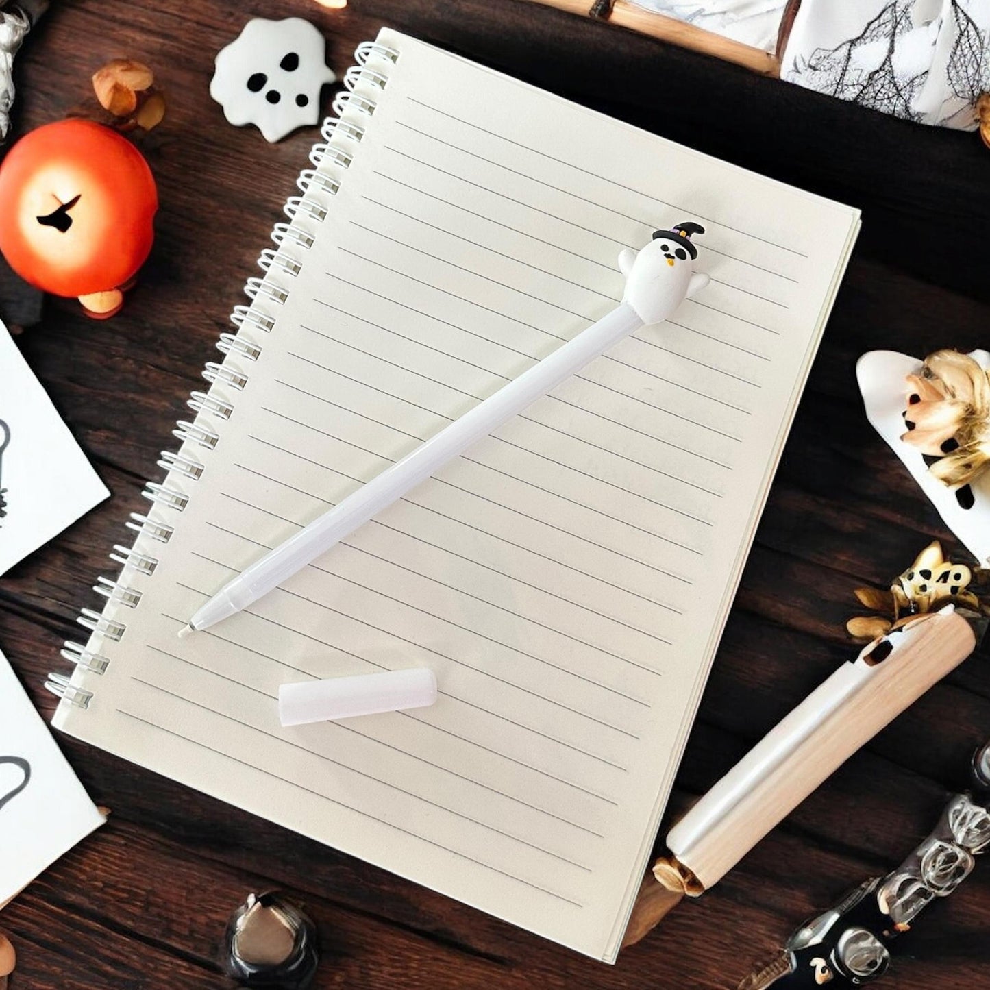 12 Lapiceros de Gel Halloween Figurita $5.5 c/u