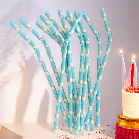 12 Paquetes de Popotes Flexibles Puntos y colores $7.6 c/u