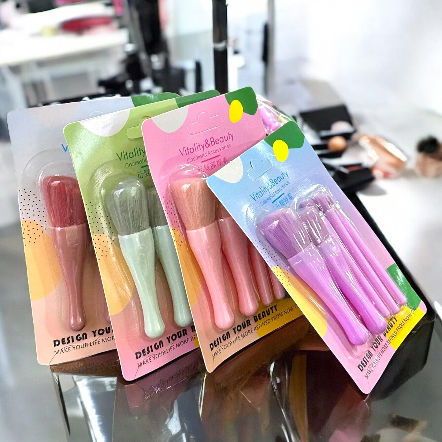 12 Sets Brochas Mini para maquillaje $18 c/u