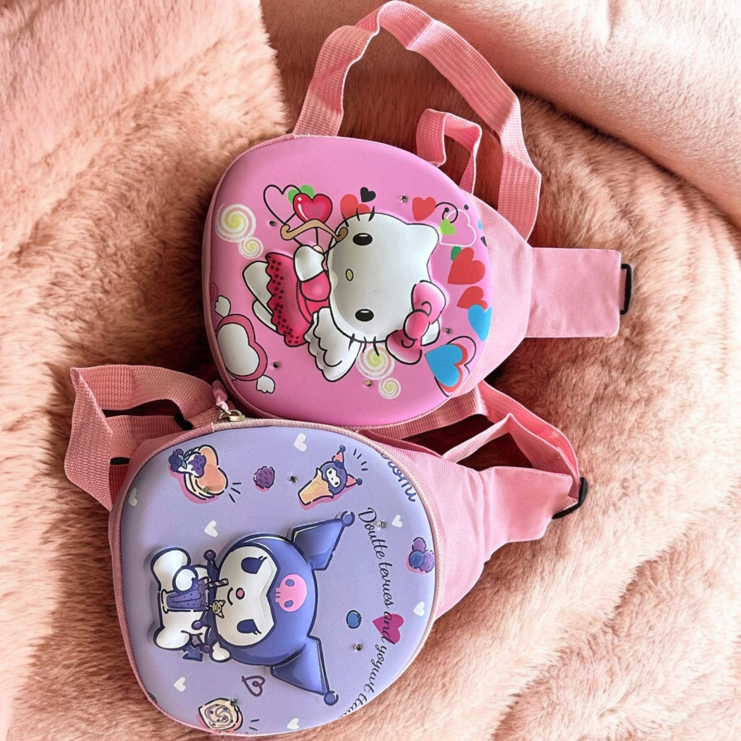 Mochila Sanrio Diseño 3D Cruzada con Luces