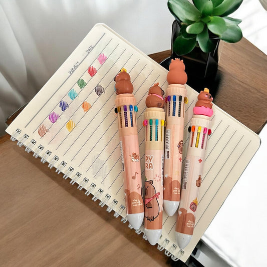 36 Lapiceros Capibaras Multitntas $12 c/u