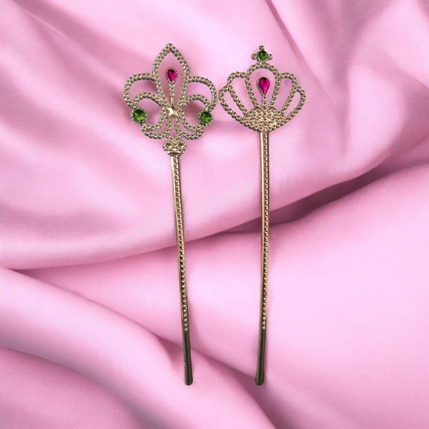 12 Varitas de Pincesa Plateada de Figuras $4.8 c/u