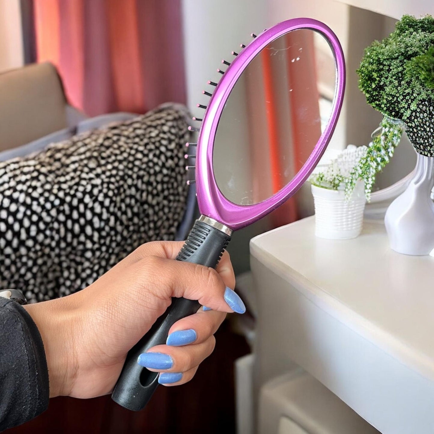 4 Cepillo Con Espejo Colores $27 c/u