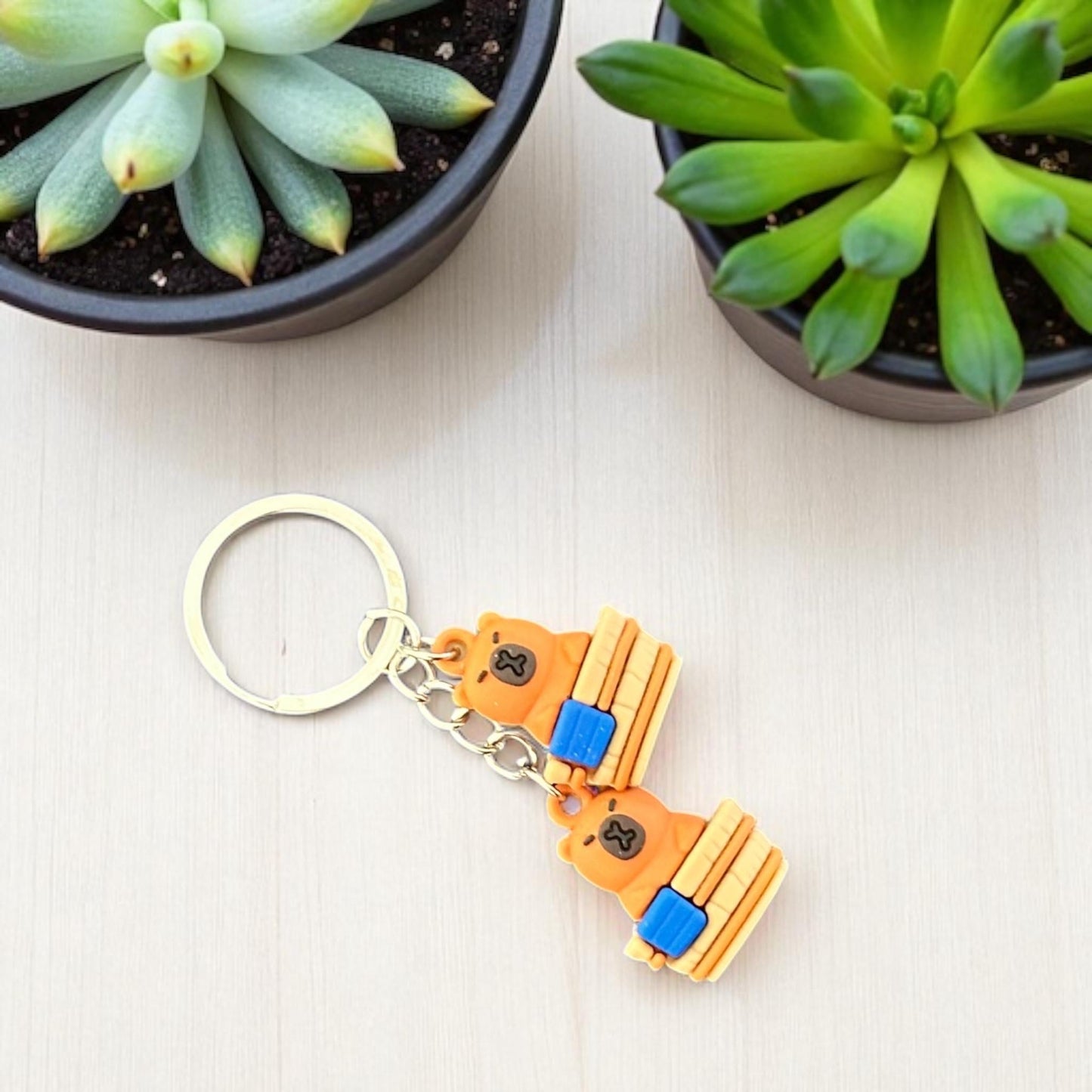 12 Llaveros Dobles  Capibaras Pequeñas $6.5 c/u