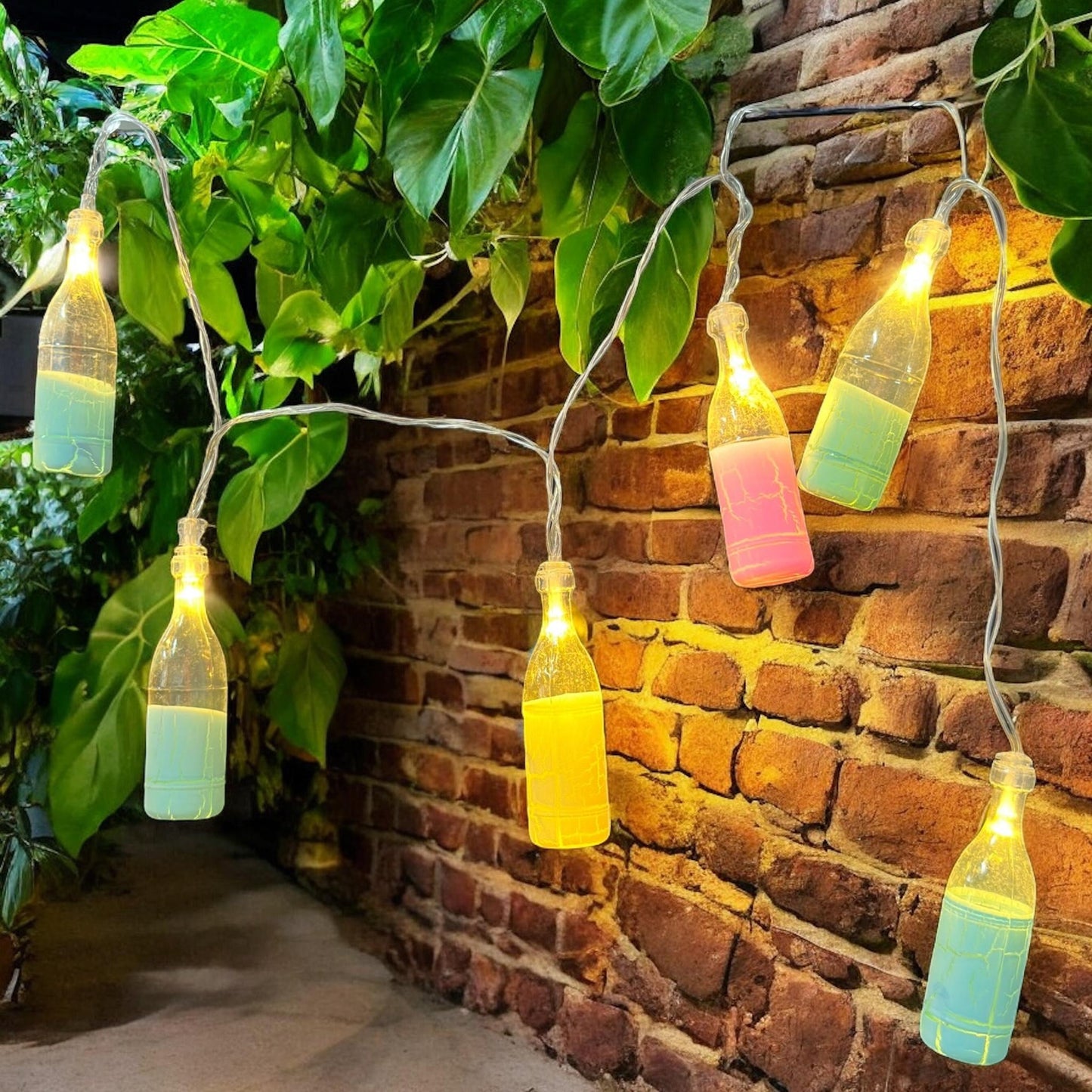 Serie de Luces Botellas Colores