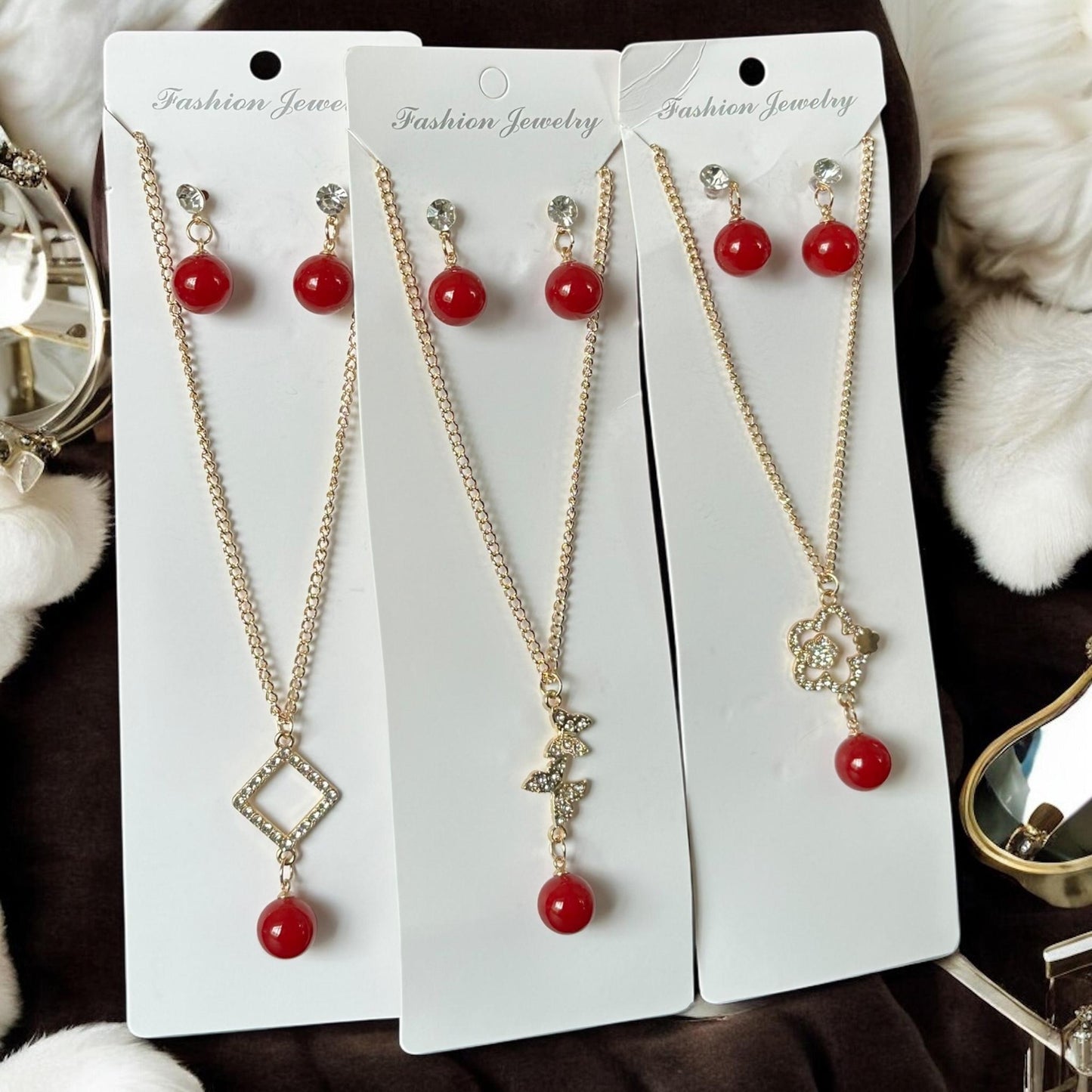 12 Sets Joyeria Collar y Aretes $11.5 c/u