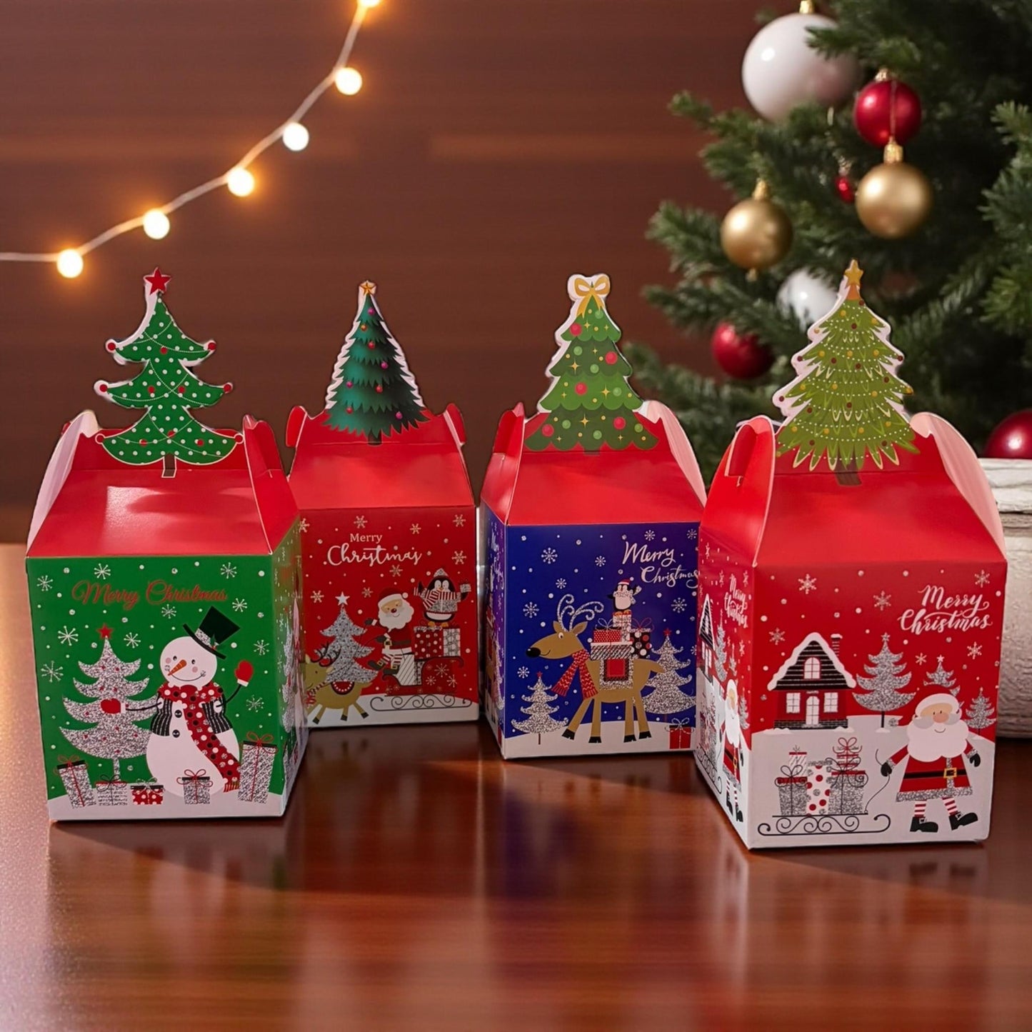 12 Cajita Regalo Santa $3.3 c/u