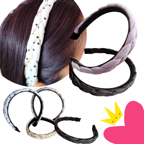 12 Diademas Trenzadas $11.73 c/u