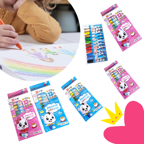 12 CRAYOLAS OSITOS A $1.9 C/U