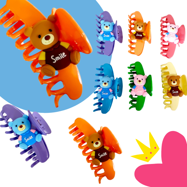 12 Pinzas para cabello ositos $9.66 c/u