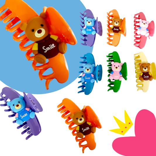 12 Pinzas para cabello ositos $9.66 c/u