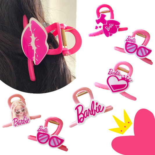 12 Pinzas Barbie Para Cabello $7.80 c/u