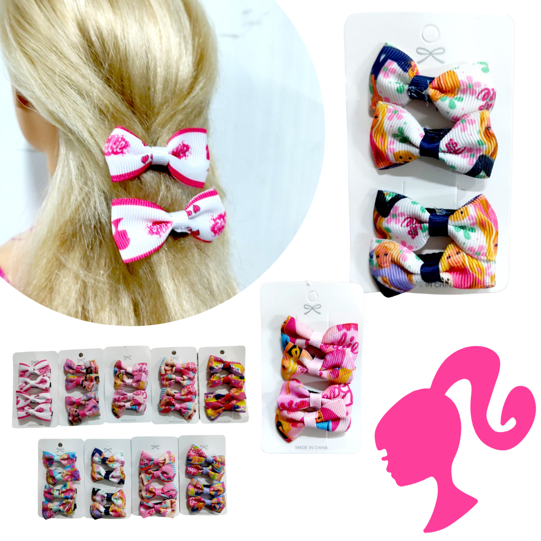 12 Sets de 4 moños barbie $8.84 c/u