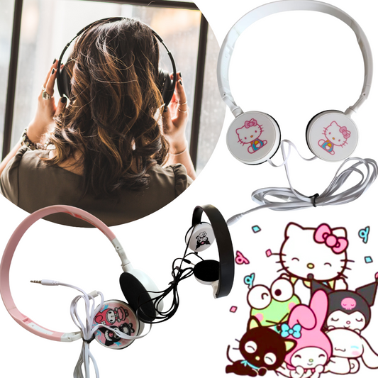 6 Audífonos de Diademas Sanrio Kitty $35 c/u