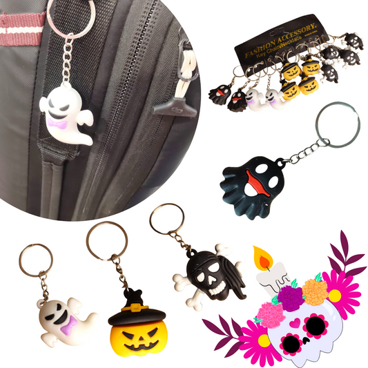 12 Llaveros Calavera Halloween $5.4 c/u