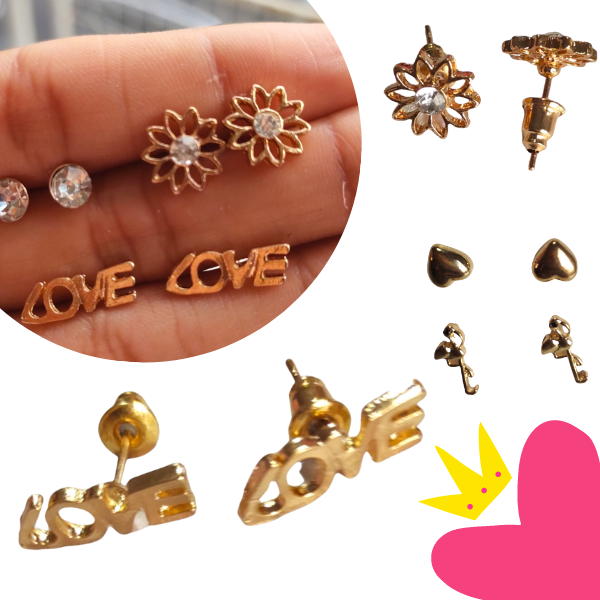 12 Sets Par De Aretes May $5.20 c/u